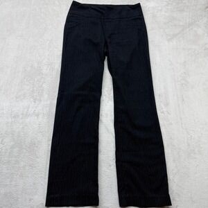 JAG Pants Women's 2 Hi Rise Pinstripe Trouser Black White Career Workwear Office